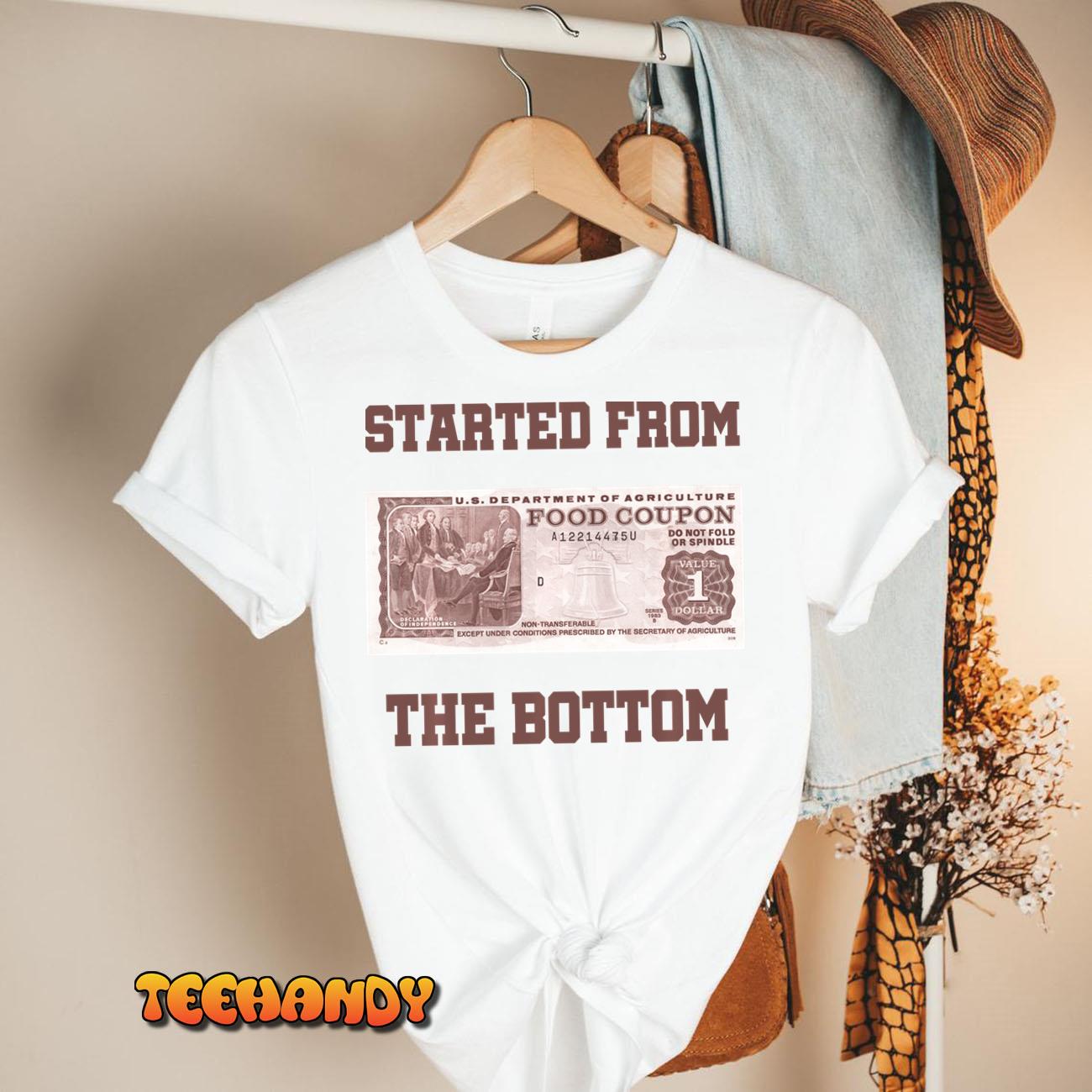 Started From Bottom Food Stamp Coupon Apparel Pullover Hoodie