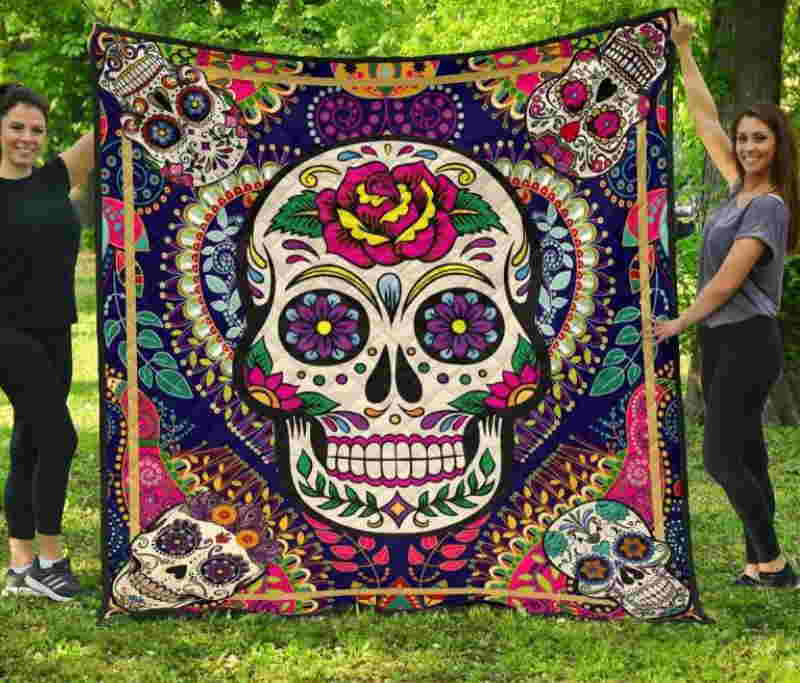 Sugar Skull I’M Not Loser Quilt Blanket