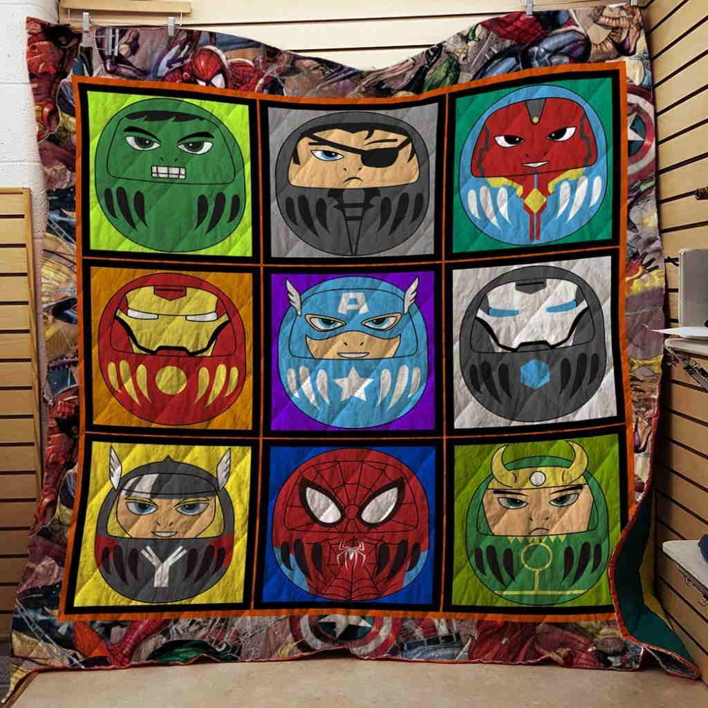 Superhero Dolls 3D Quilt Blanket