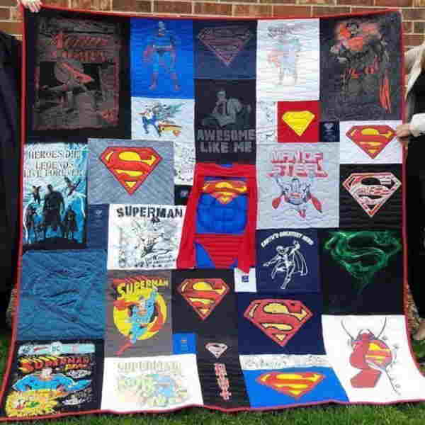 Superman Fabric 3D Quilt Blanket