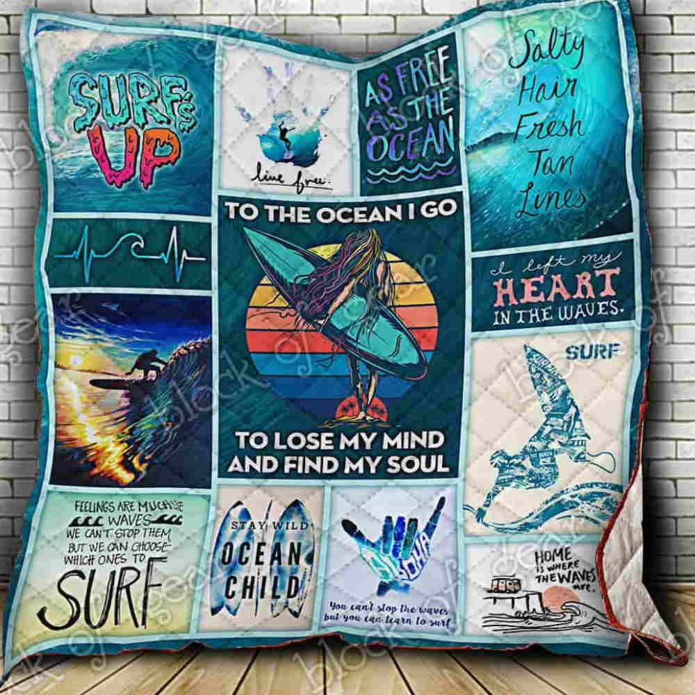 Surfing Quilt Blanket