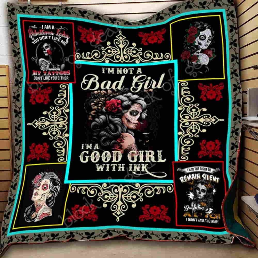 Tattooed Girl 3D Quilt Blanket