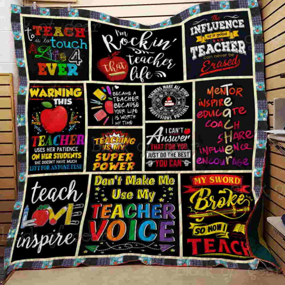 Teaching Is My Super Power 3D Quilt Blanket