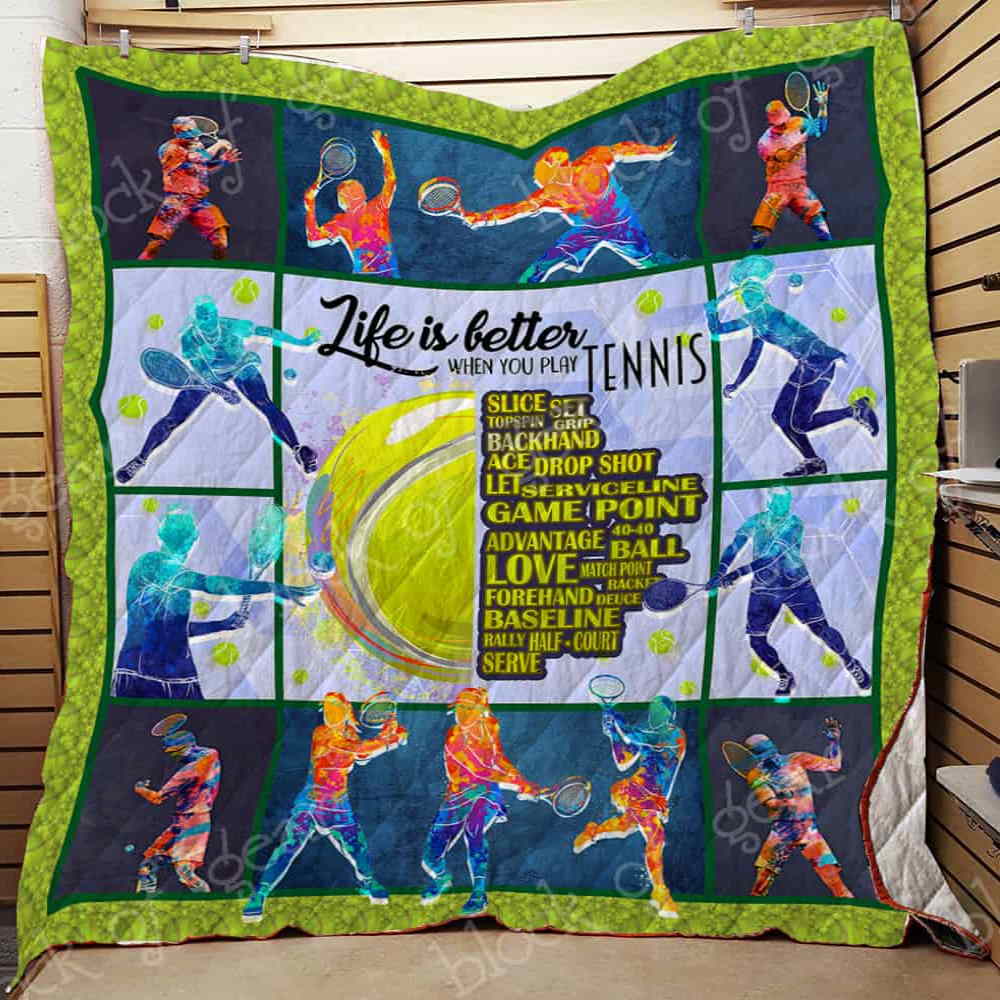 Tennis Lover 3D Quilt Blanket