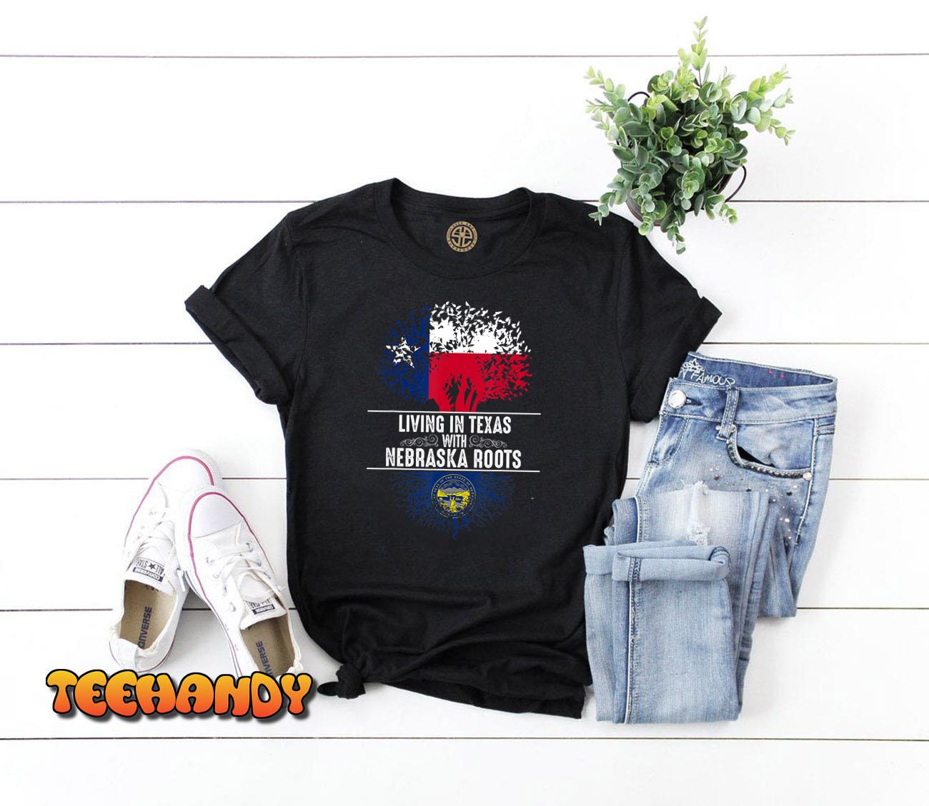 Texas Home Nebraska Roots State Tree Flag Shirt Love Gift T Shirt