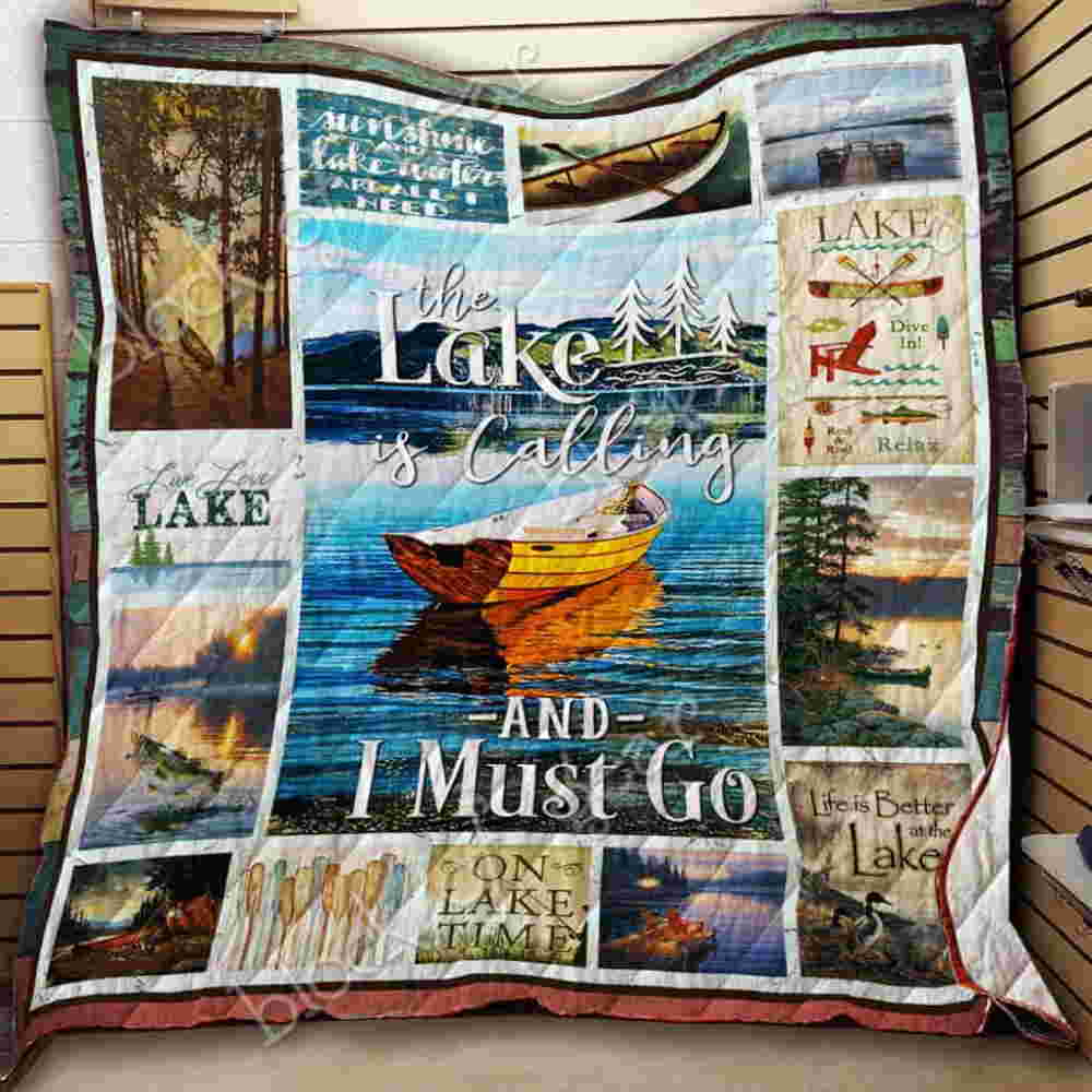 The Lake Is Calling 3D Quilt Blanket