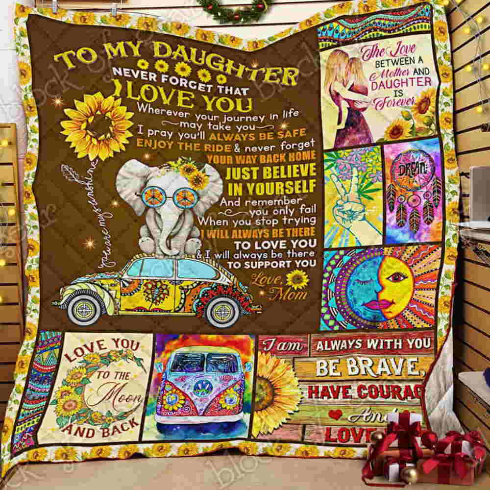 The Love Between Mother And Daughter Is Forever, Hippie Quilt Blanket