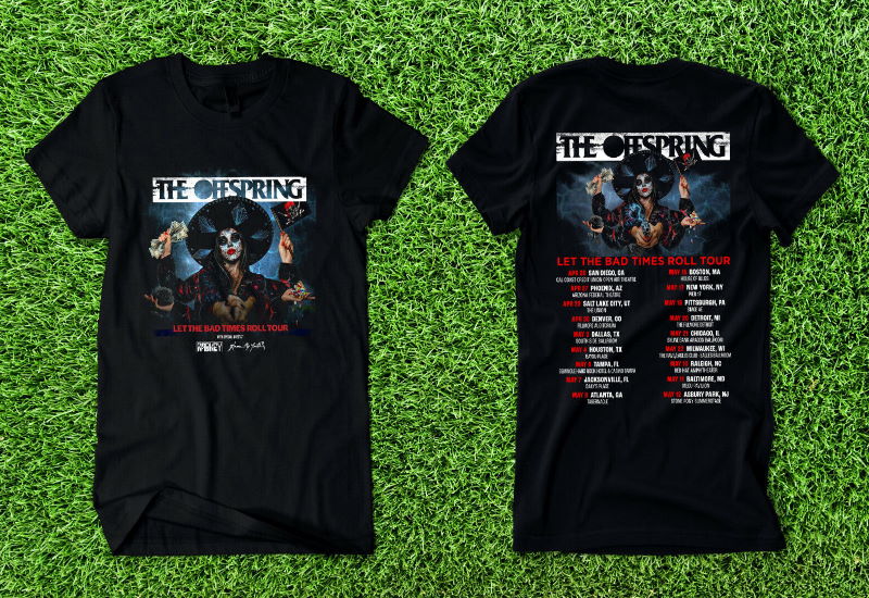 The Offspring Let The Bad Times Roll Tour 2022 - 2023 Merch The ...