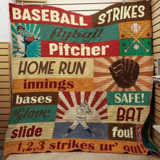 There Is No Place Like Home Baseball 3D Customized Quilt Blanket