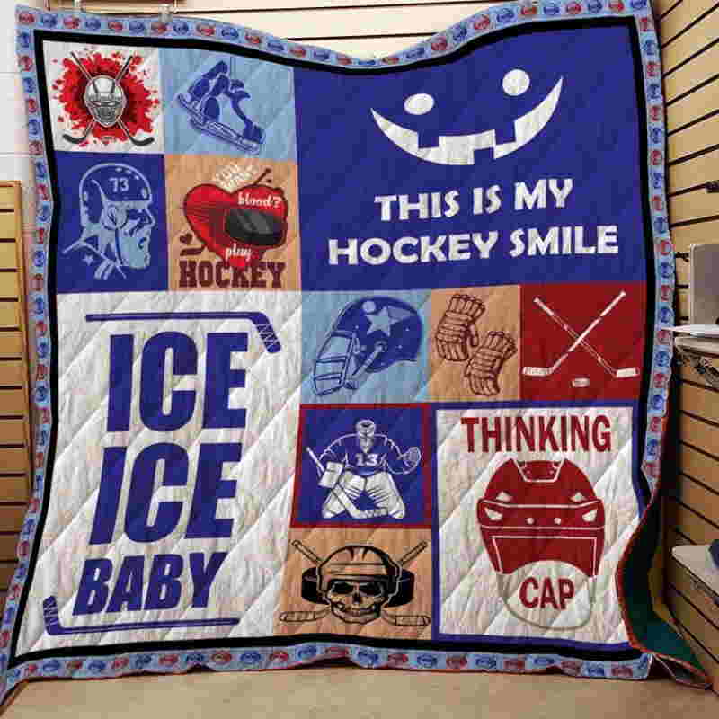 This Is My Hockey Smile 3D Quilt Blanket