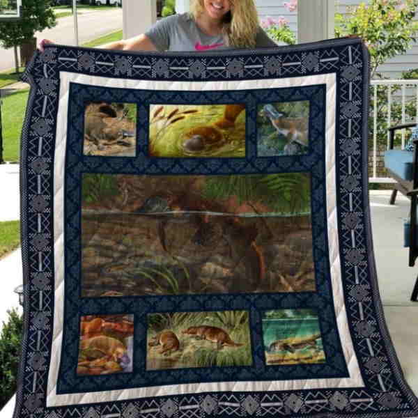 Thqa28 Platypus 3D Quilt Blanket