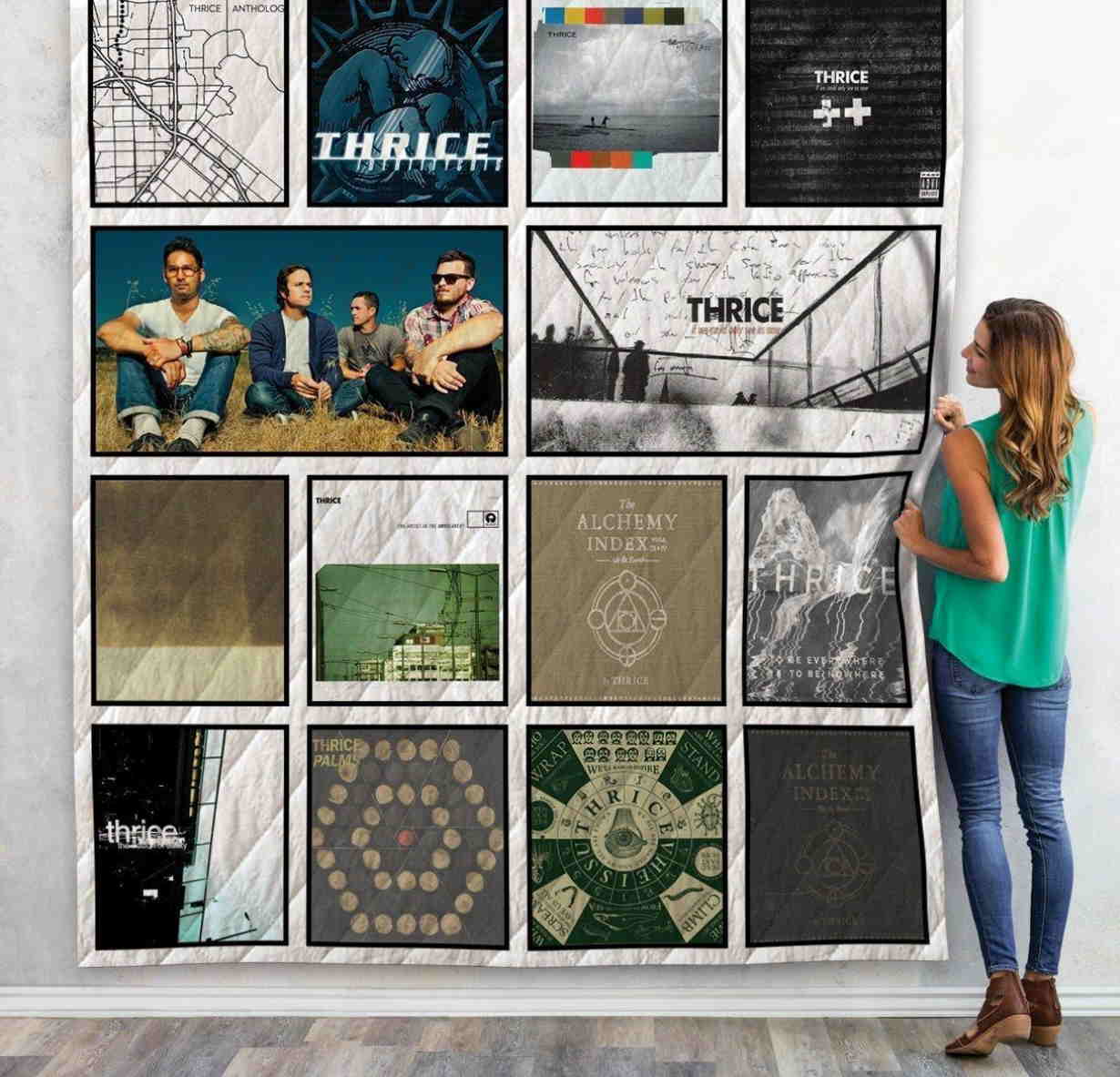 Thrice Albums 3D Quilt Blanket