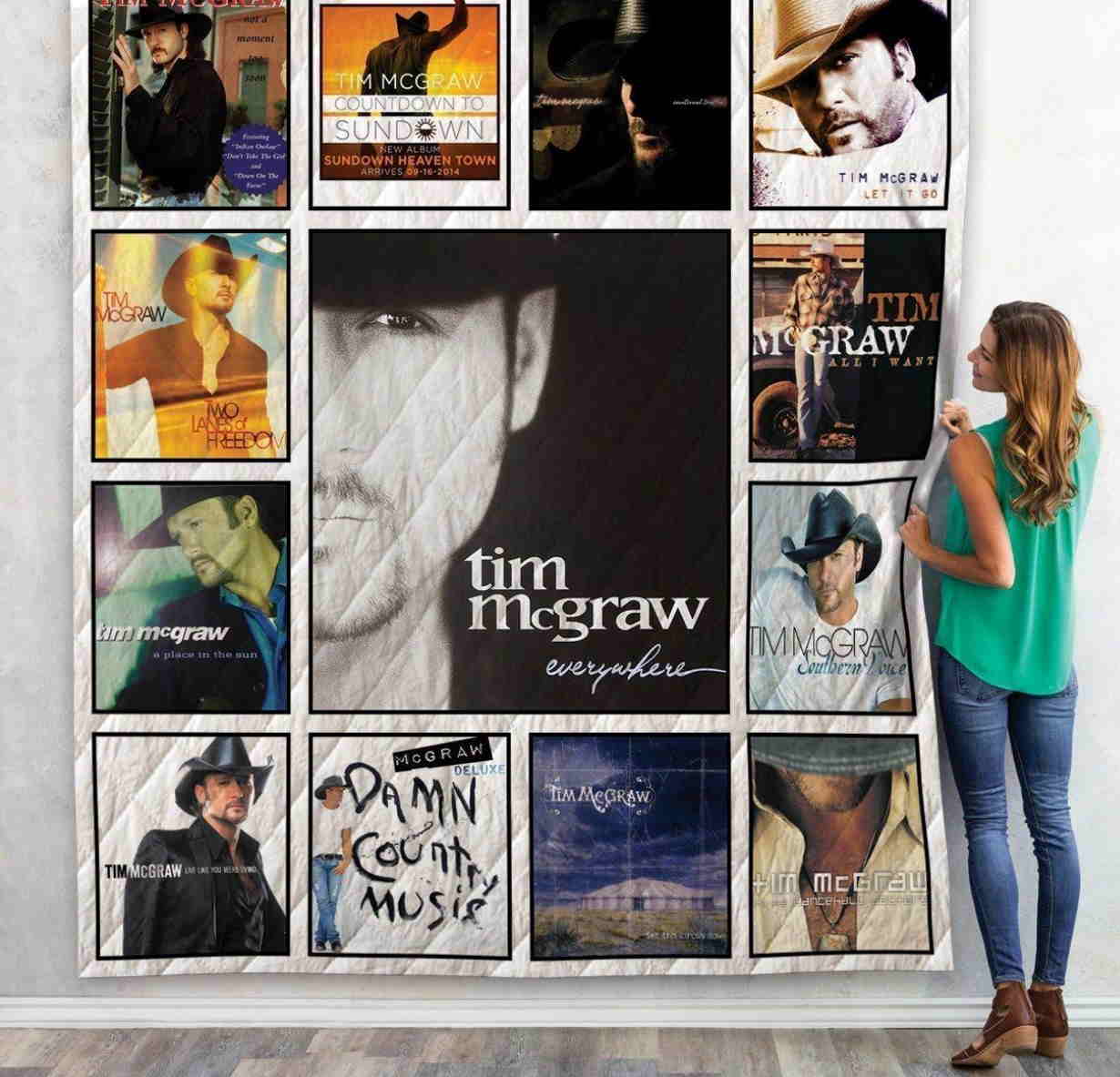 Tim Mcgraw Albums 3D Quilt Blanket