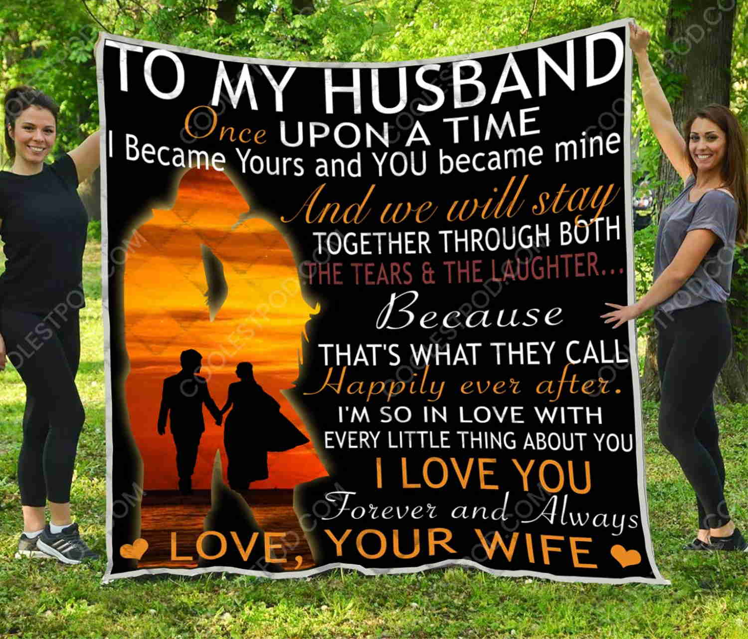 To My Husband Once Upontime Became Yours And You Became Mine Quilt Blanket