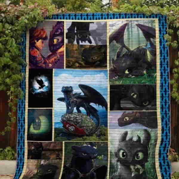 Toothless Fabric 3D Quilt Blanket