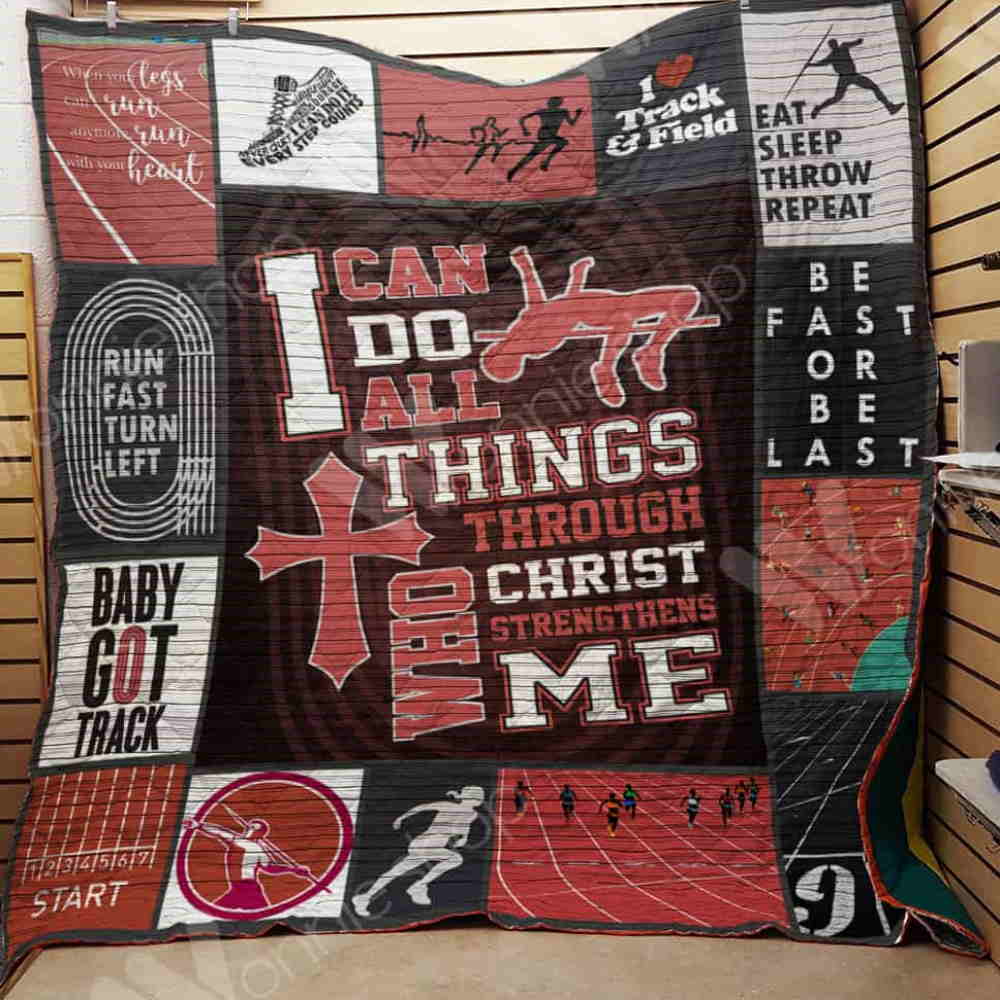 Track And Field 3D Quilt Blanket