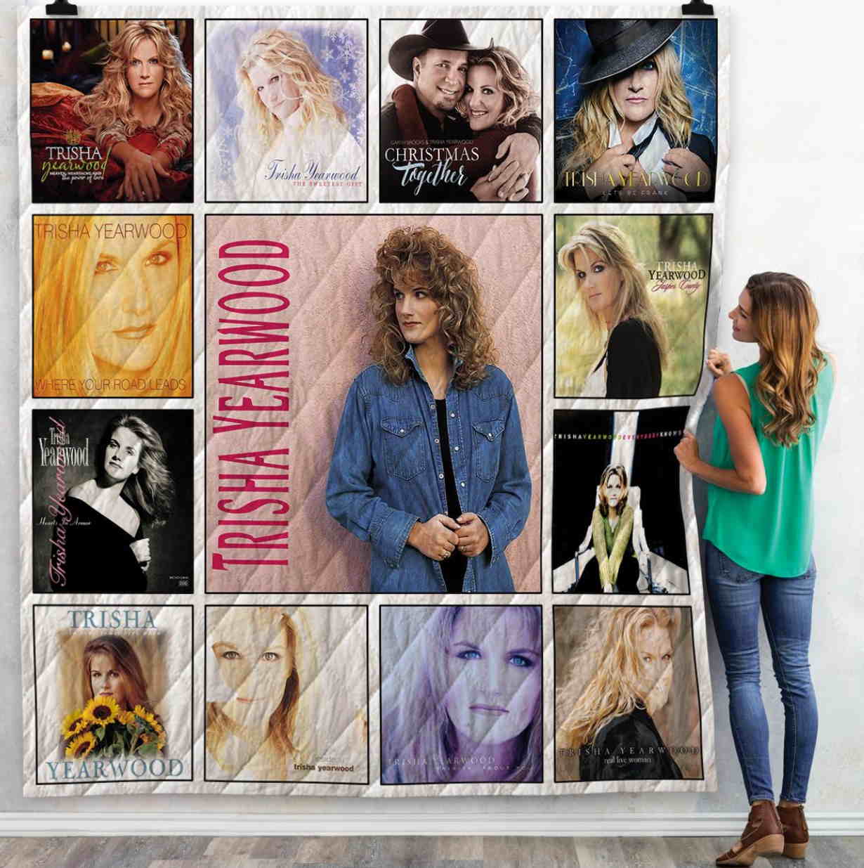 Trisha Yearwood Albums 3D Quilt Blanket