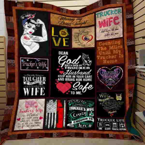 Truckers Wife Printing 3D Quilt Blanket