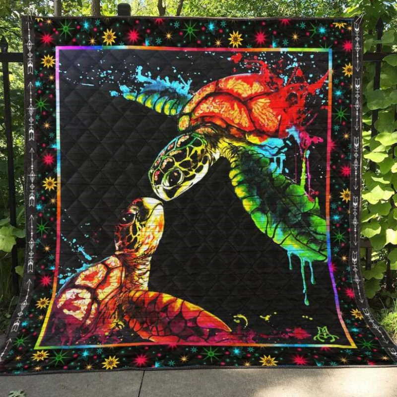 Turtle Kisses Quilt Blanket