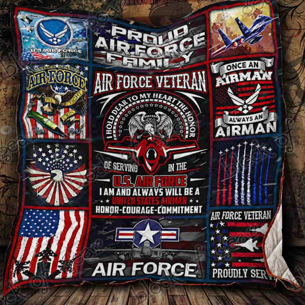 Us Air Force 3D Quilt Blanket