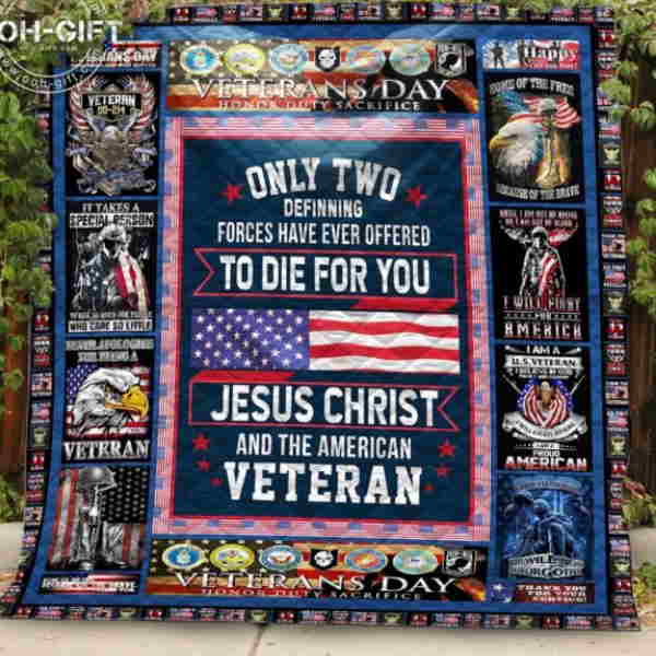 U.S Veteran And 3D Quilt Blanket