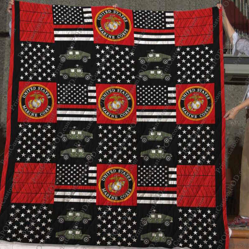 Usmc 3D Quilt Blanket