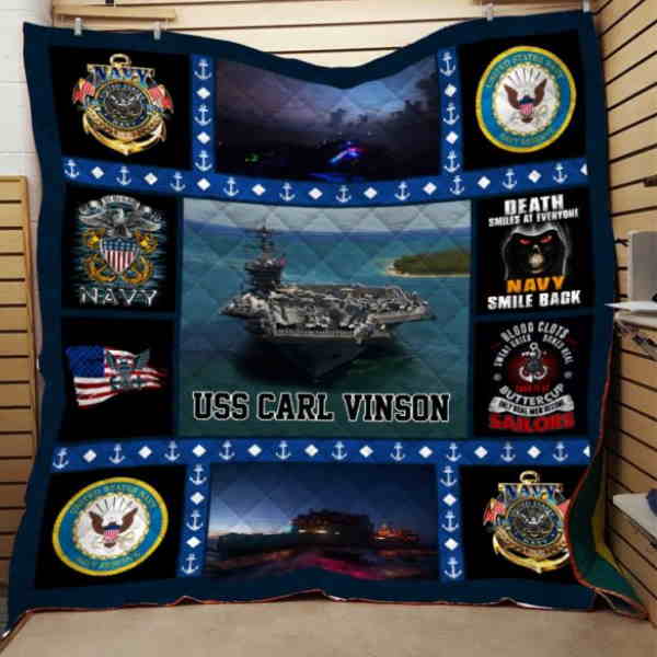 Uss Navy 3D Quilt Blanket