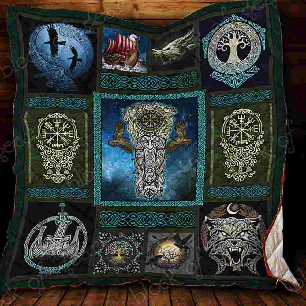 Vegvisir Viking Quilt Blanket