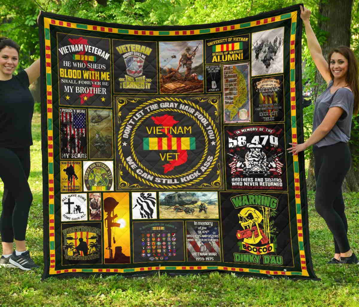 Vietnam Veteran Premium 3D Quilt Blanket