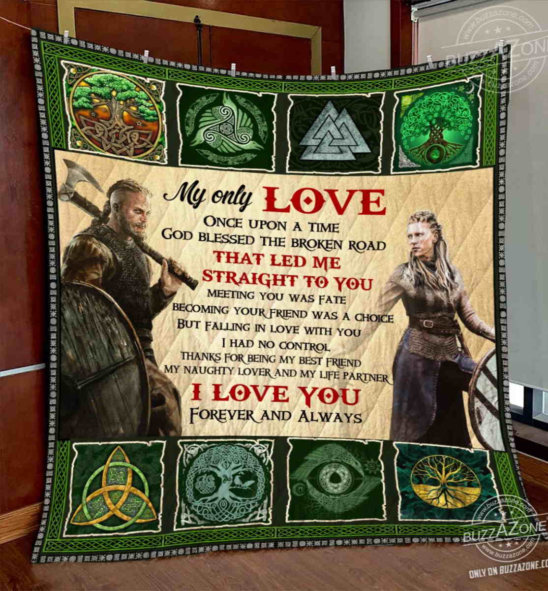 Viking My Love Straight To You Quilt Blanket