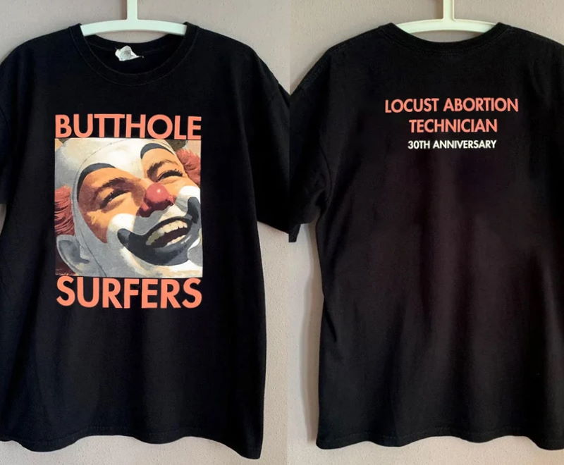 Vintage 1980s Butthole Surfers – Locust Abortion Technician 30th Anniversary T-Shirt