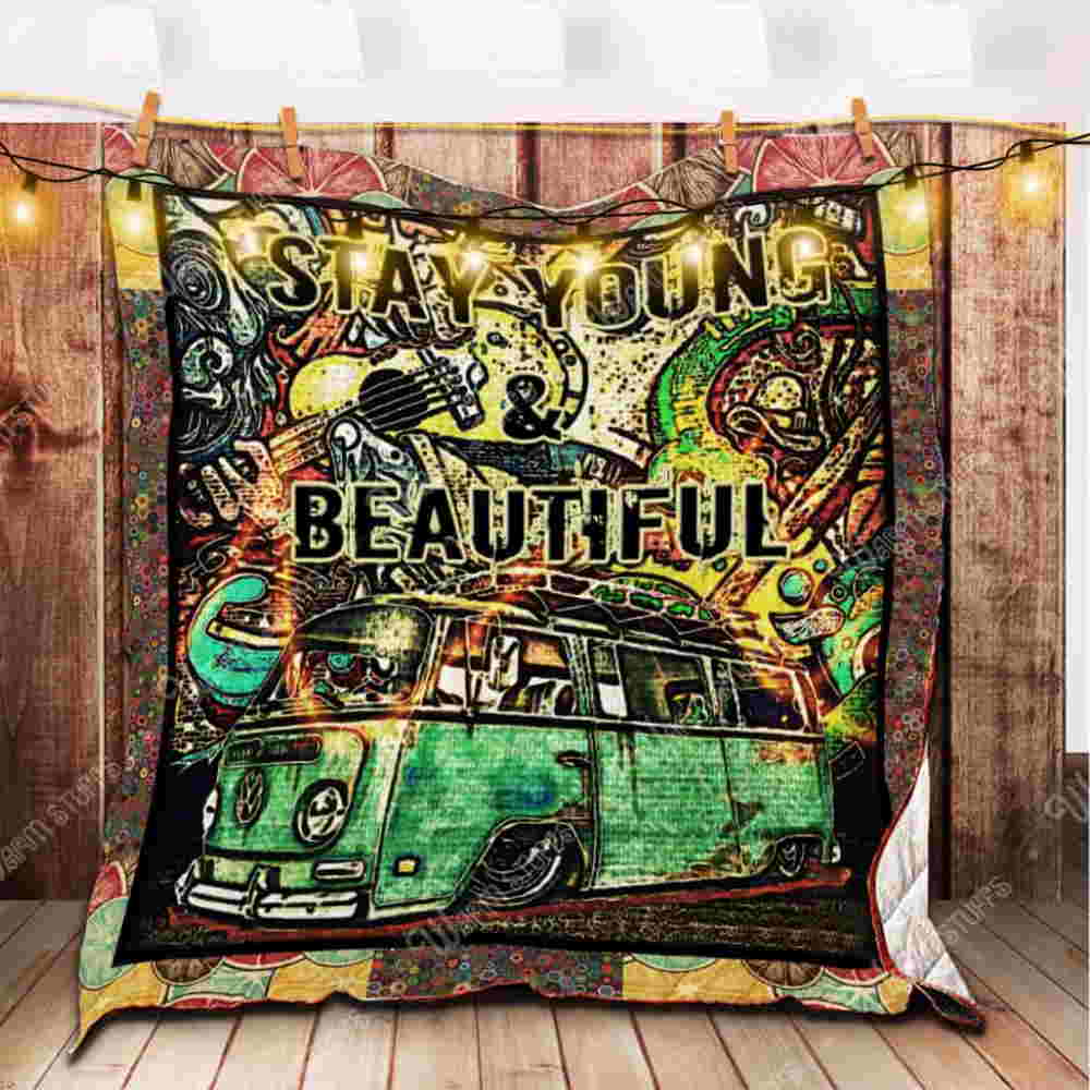 Vw Stay Young Metal 3D Quilt Blanket