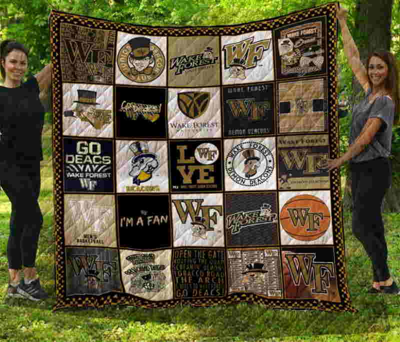 Wake Demon Deacons 3D Quilt Blanket