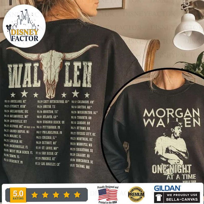 Wallen Western One Night at a Time 2023 World Tour Shirt