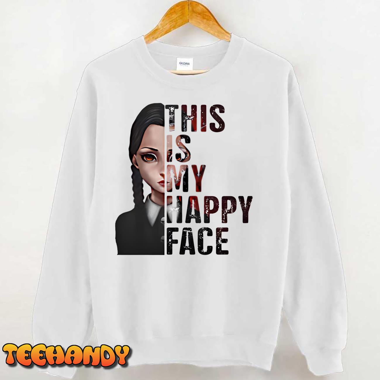 Wednesday Addams This Is My Happy Face T-Shirt
