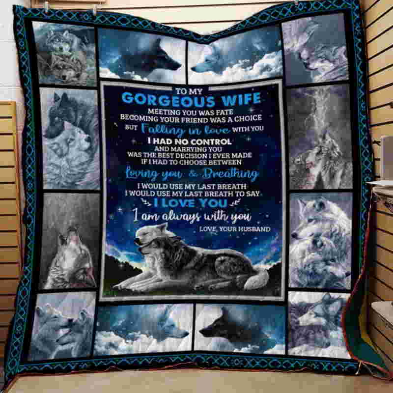 When Say Love You Wolf 3D Quilt Blanket