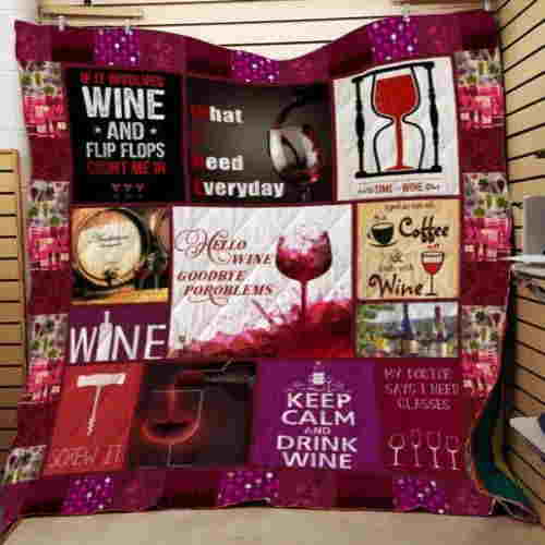 Wine 3D Quilt Blanket