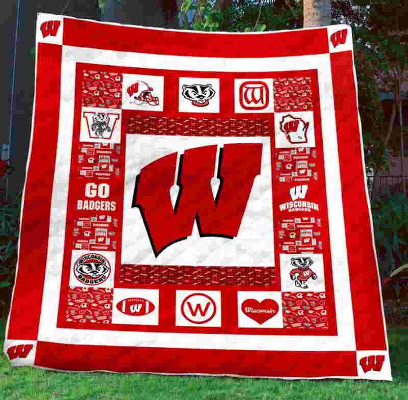 Wisconsin Badgers 3D Quilt Blanket