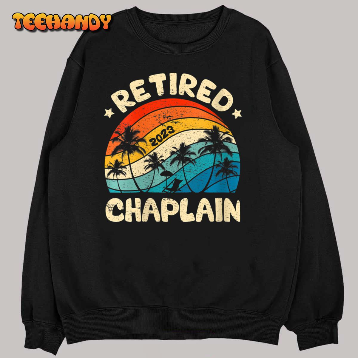 Womens Retro Retired Chaplain Vintage Retirement Worked T-Shirt