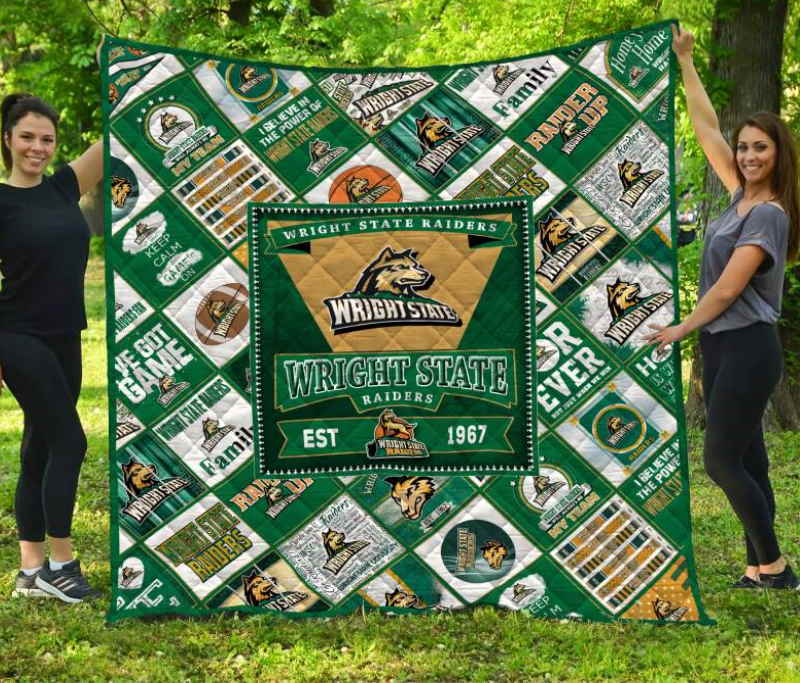 Wright State Raiders 3D Quilt Blanket