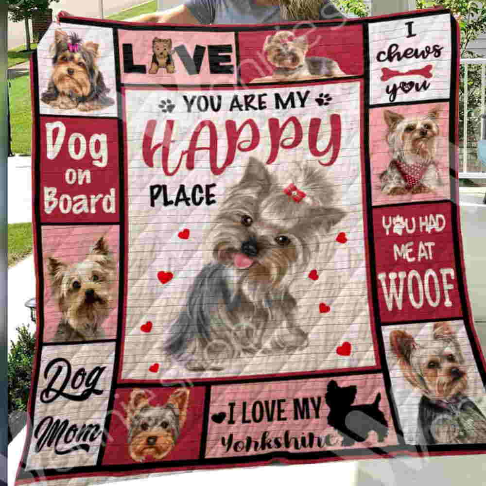 Yorkshire Terrier They On Board Quilt Blanket