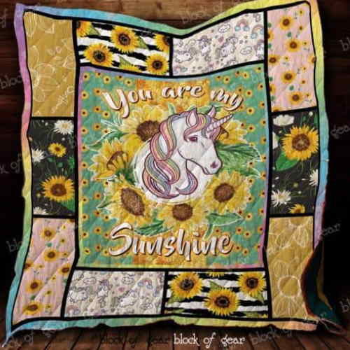 You Are My Sunshine  Unicorn Quilt Blanket