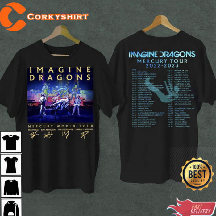 2023 Tour Imagine Dragons Mercury Tour 2022 2023 T-Shirt