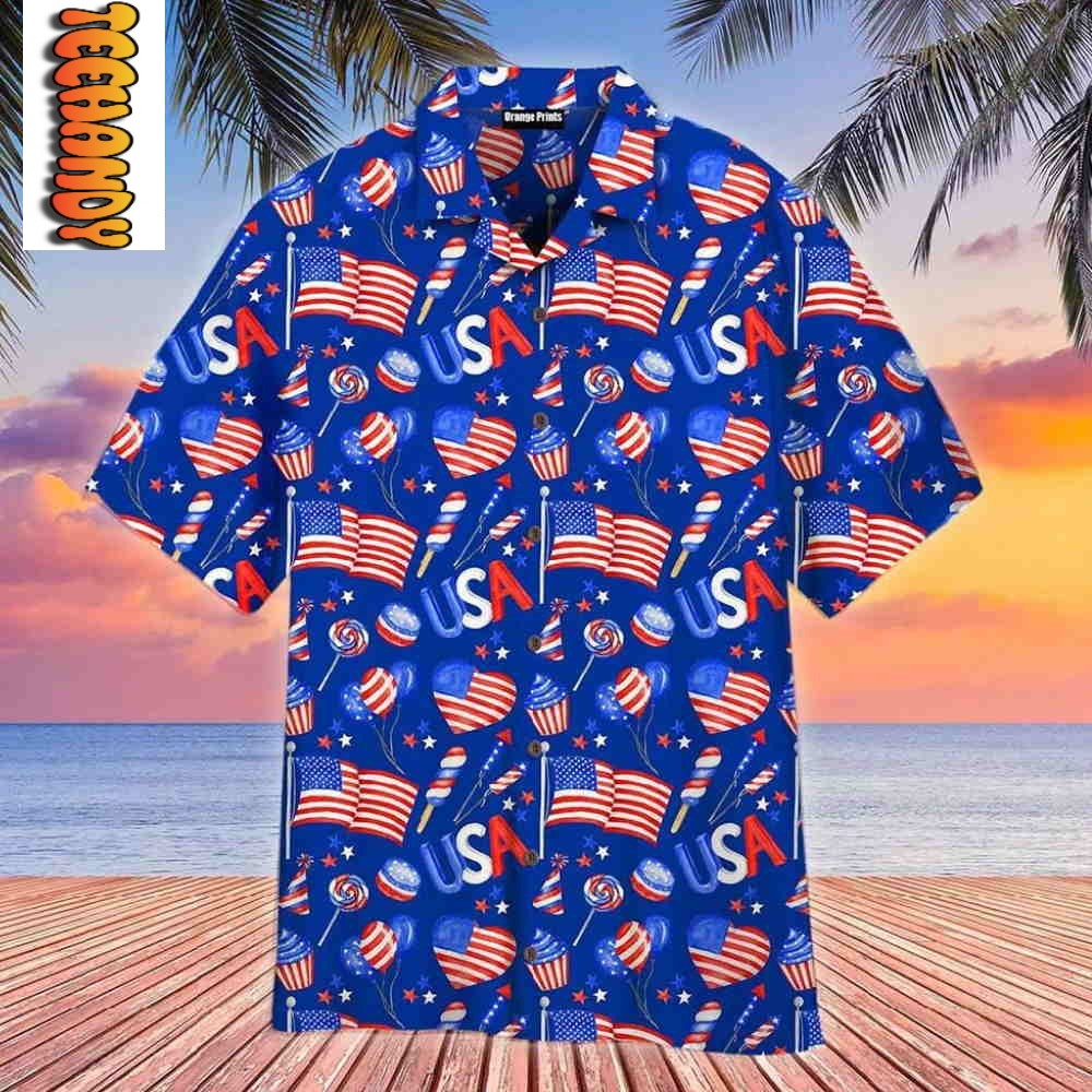 4th Of July America Festive Hawaiian Shirt