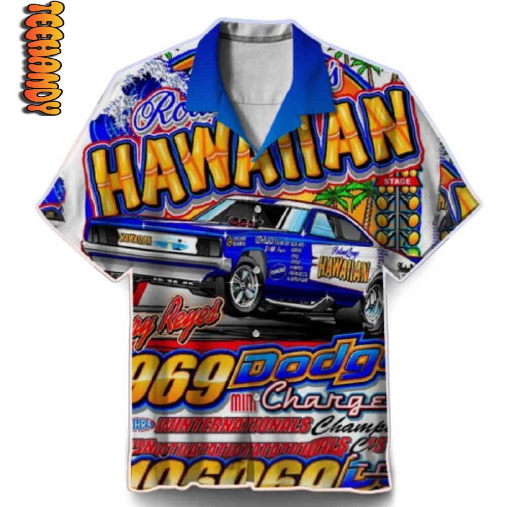 969 Dodge Charger Hawaiian Shirt