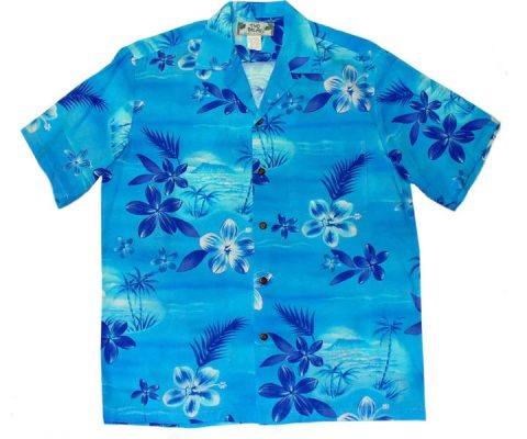 Blue Moonlight Scenic Hawaii Shirt