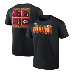Kansas City Chiefs Super Bowl LVII Champions Scoreboard Showcase T-Shirt