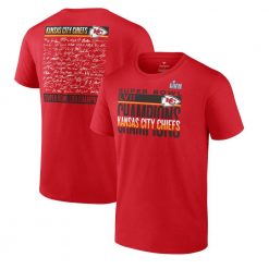Kansas City Chiefs Super Bowl LVII Champions Signature Roster T-Shirt