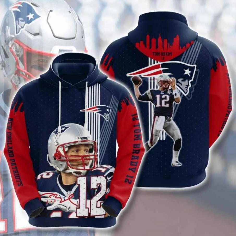 Splatterbrady Hoodie Sweater 6xl Cotton Splatter Paint Tom Brady Football  Pats Patriots Red Blue Silver Silhouette Afc Nfc - AliExpress