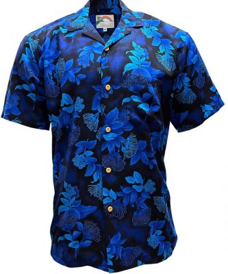 Navy Ohia Hawaii Shirt